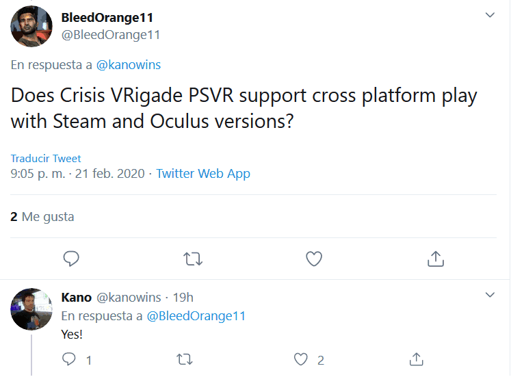Crisis VRigade Cross Platform confirmado